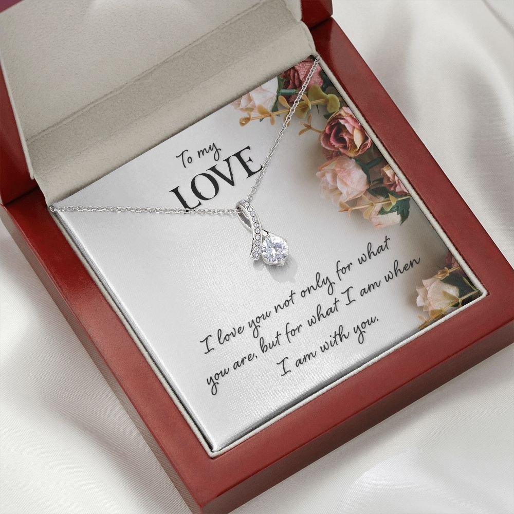 To My Love I Love You Not Only Alluring Ribbon Necklace Message Card-Express Your Love Gifts