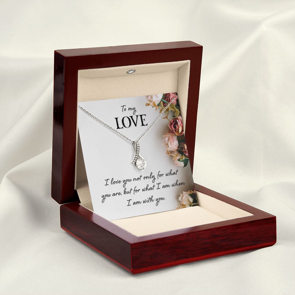 To My Love I Love You Not Only Alluring Ribbon Necklace Message Card-Express Your Love Gifts