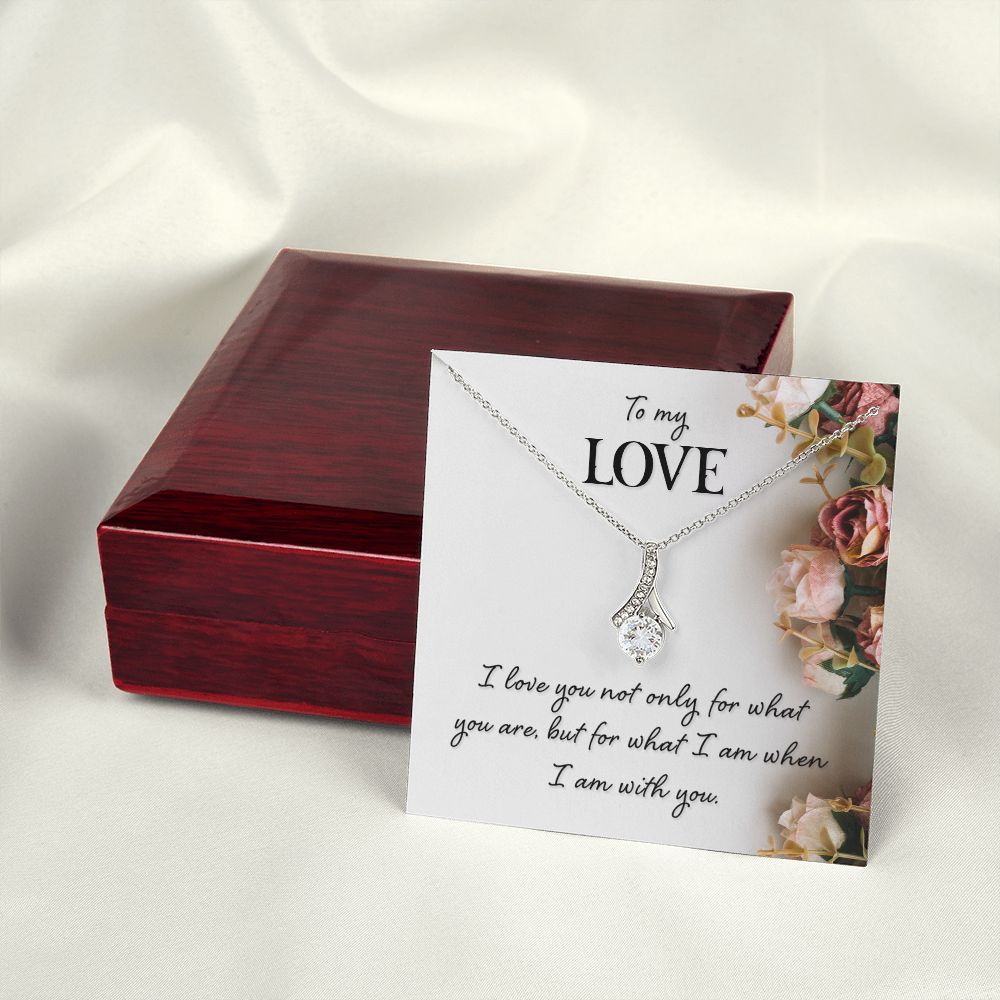 To My Love I Love You Not Only Alluring Ribbon Necklace Message Card-Express Your Love Gifts