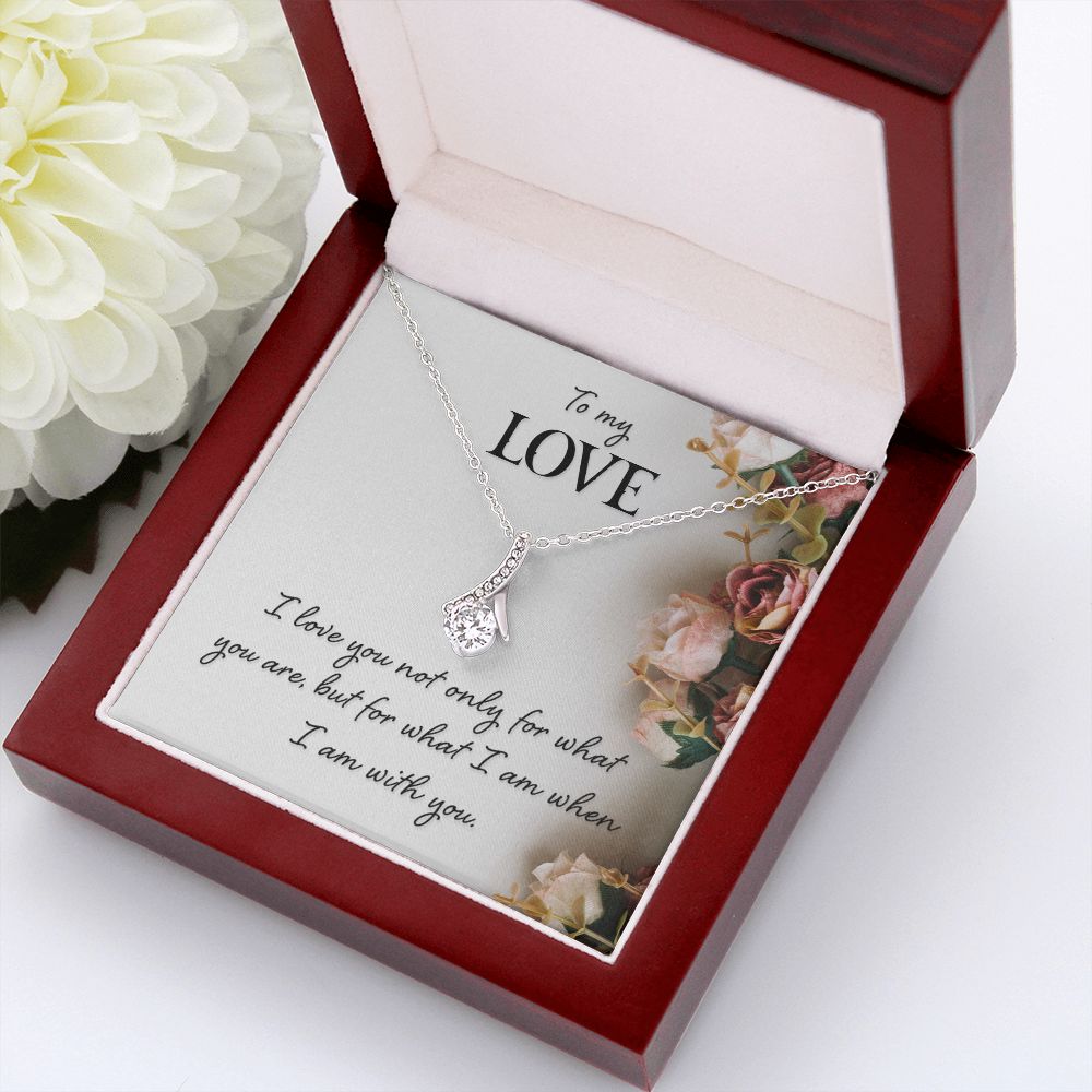 To My Love I Love You Not Only Alluring Ribbon Necklace Message Card-Express Your Love Gifts