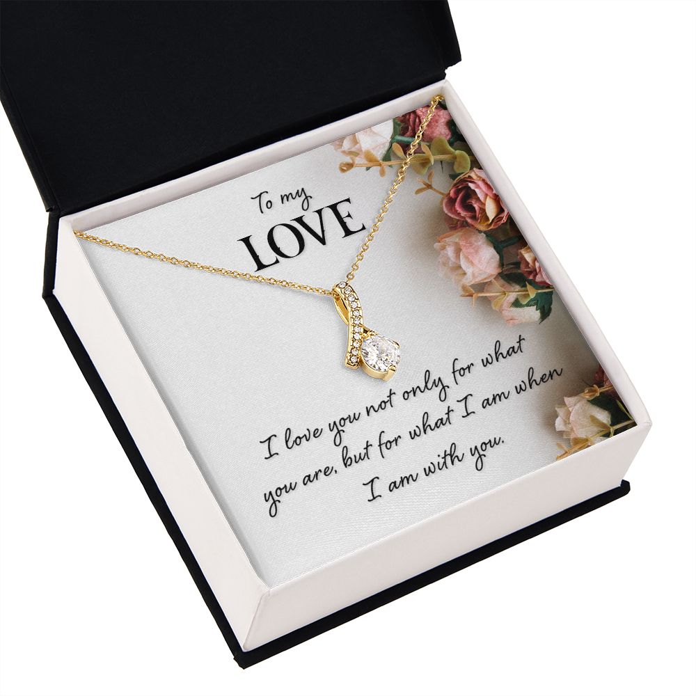 To My Love I Love You Not Only Alluring Ribbon Necklace Message Card-Express Your Love Gifts