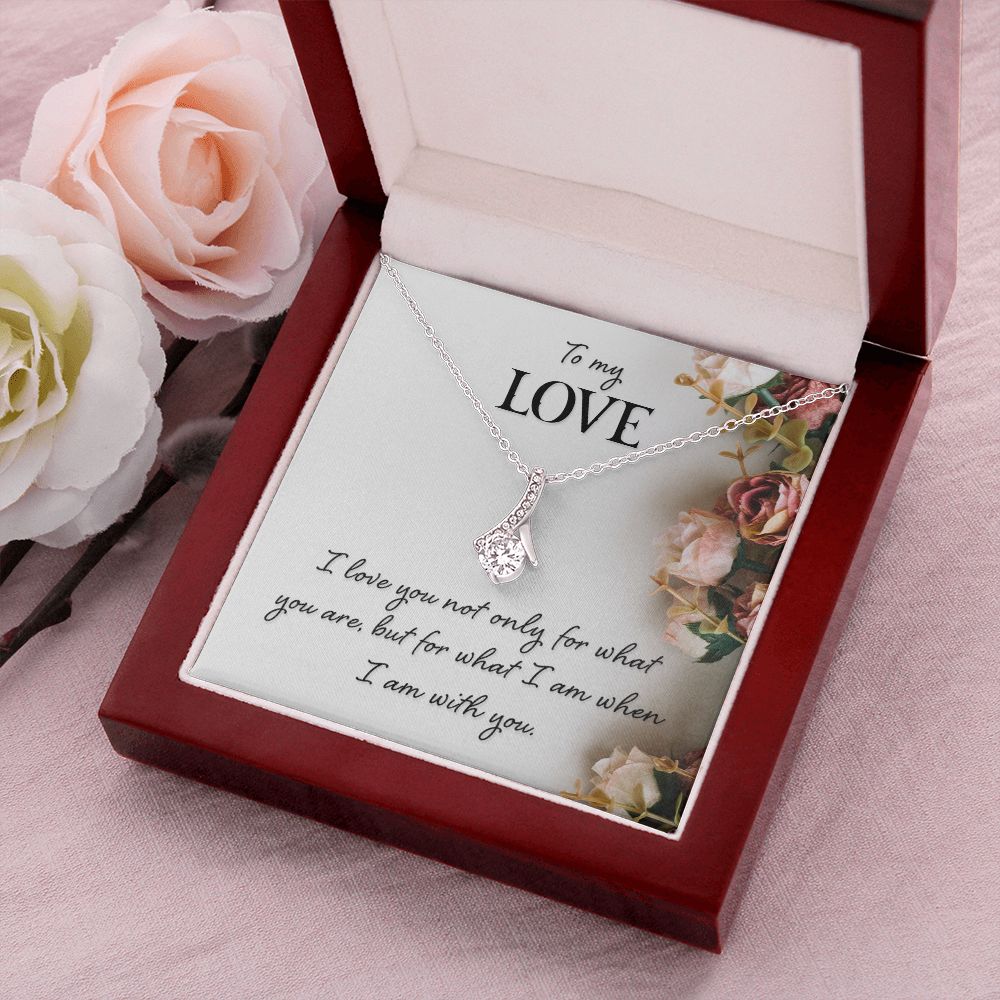 To My Love I Love You Not Only Alluring Ribbon Necklace Message Card-Express Your Love Gifts