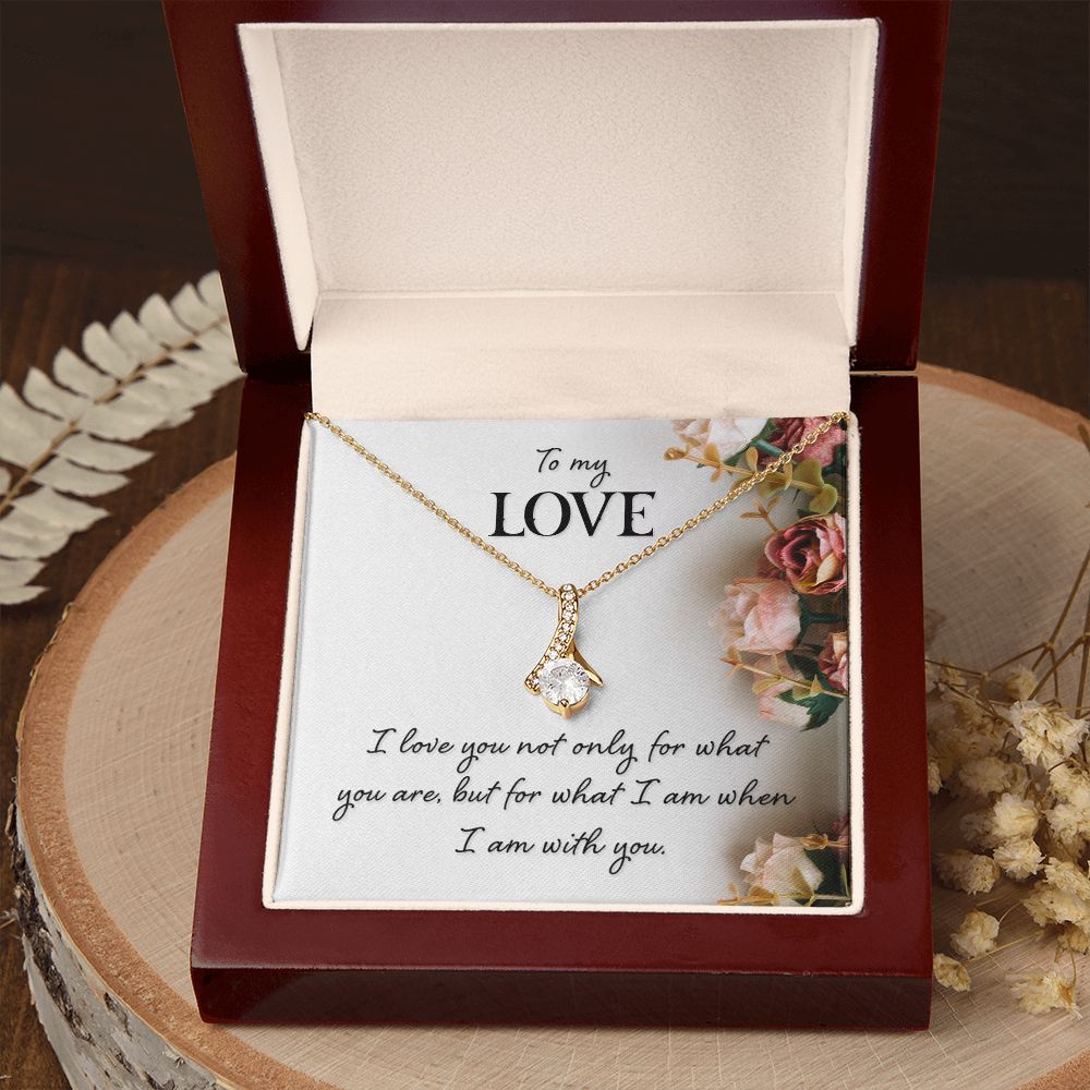 To My Love I Love You Not Only Alluring Ribbon Necklace Message Card-Express Your Love Gifts