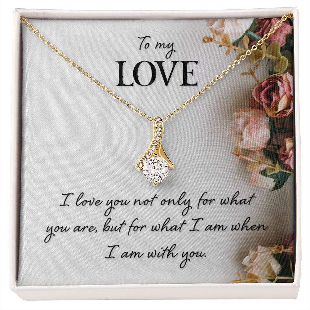 To My Love I Love You Not Only Alluring Ribbon Necklace Message Card-Express Your Love Gifts