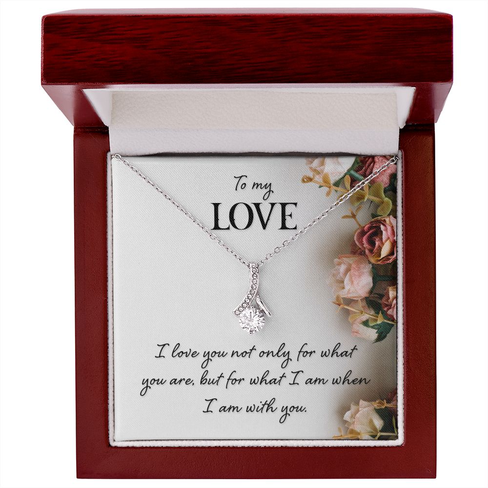 To My Love I Love You Not Only Alluring Ribbon Necklace Message Card-Express Your Love Gifts