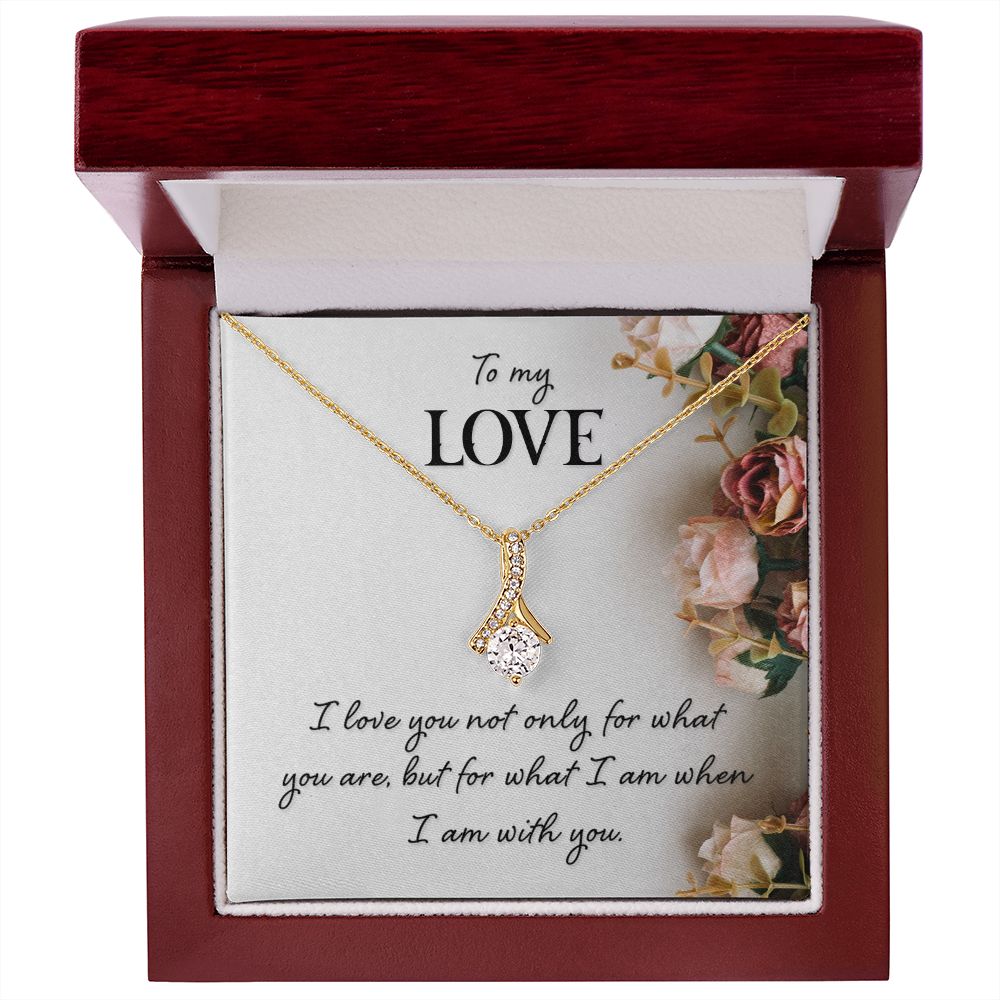 To My Love I Love You Not Only Alluring Ribbon Necklace Message Card-Express Your Love Gifts