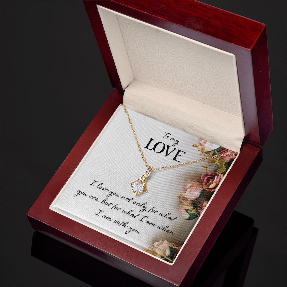 To My Love I Love You Not Only Alluring Ribbon Necklace Message Card-Express Your Love Gifts