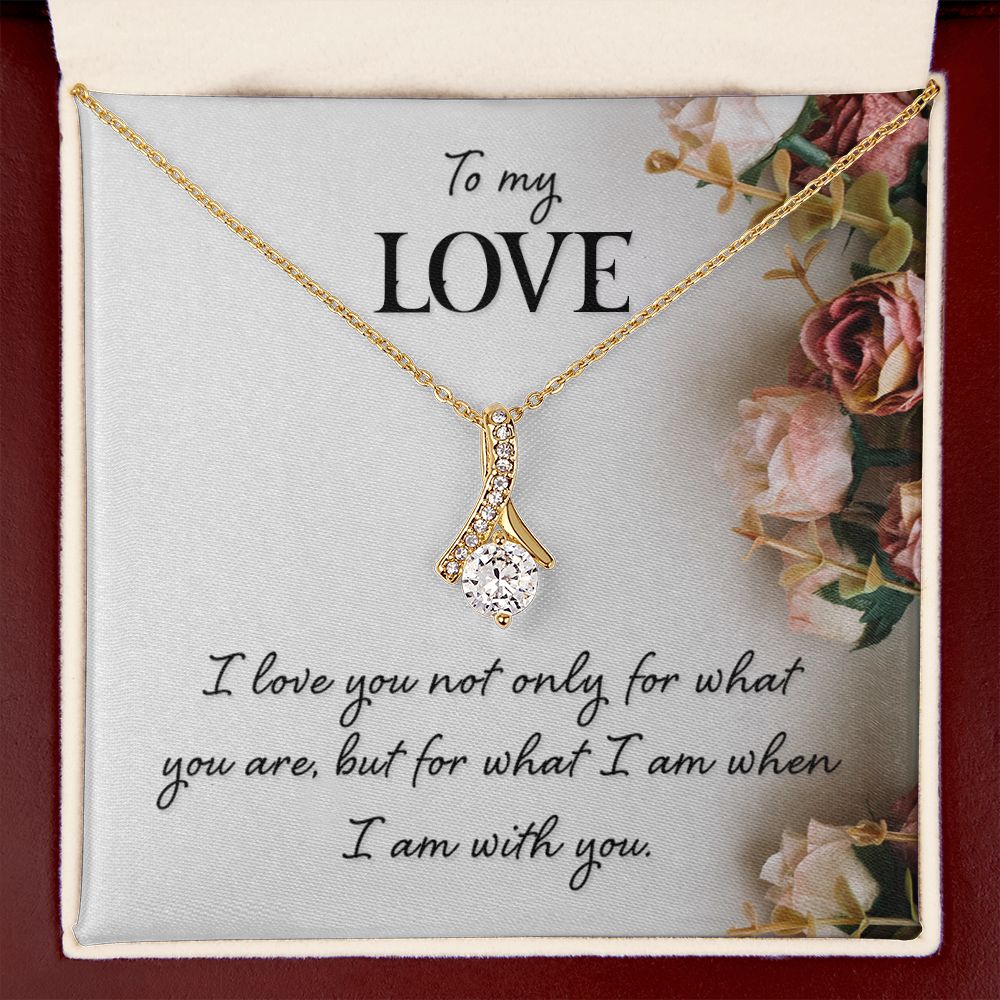 To My Love I Love You Not Only Alluring Ribbon Necklace Message Card-Express Your Love Gifts