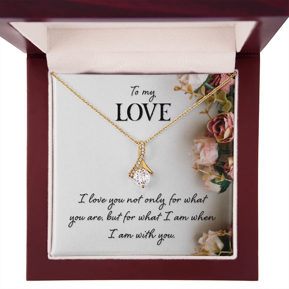 To My Love I Love You Not Only Alluring Ribbon Necklace Message Card-Express Your Love Gifts