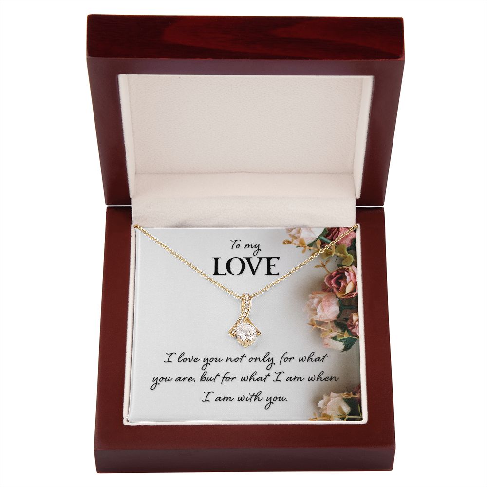 To My Love I Love You Not Only Alluring Ribbon Necklace Message Card-Express Your Love Gifts