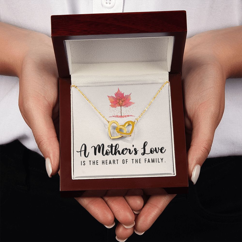To My Mom A Mothers Love is The Heart of The Family Inseparable Necklace-Express Your Love Gifts