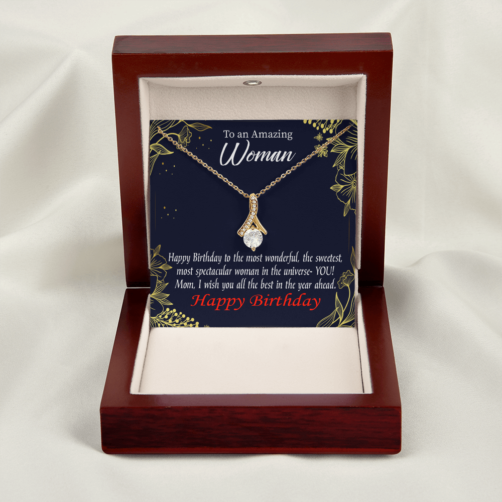 Happy Birthday Message Card Alluring Ribbon Necklace 