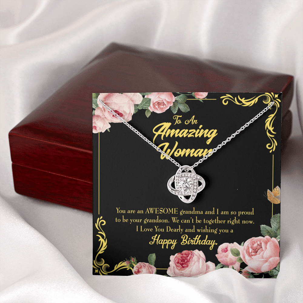 To My Mom Birthday Message Happy Birthday Mom From Daughter Infinity Knot Necklace Message Card-Express Your Love Gifts