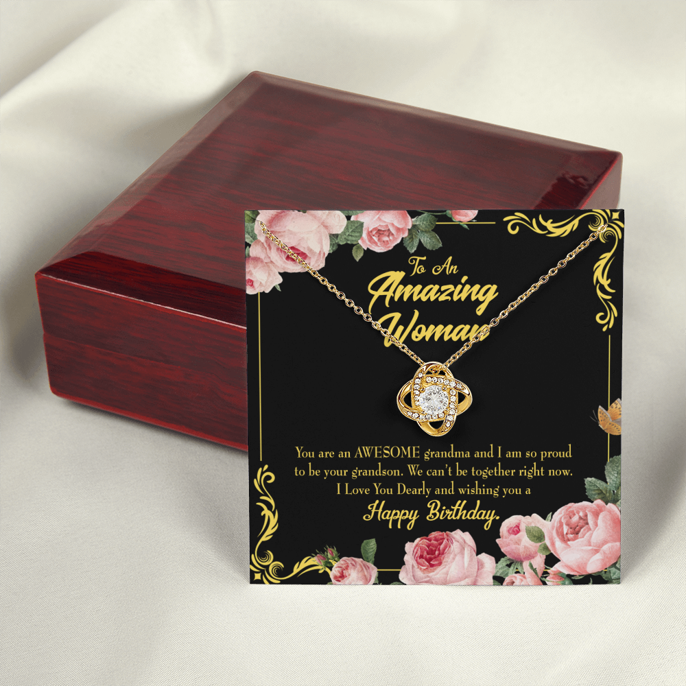 To My Mom Birthday Message Happy Birthday Mom From Daughter Infinity Knot Necklace Message Card-Express Your Love Gifts