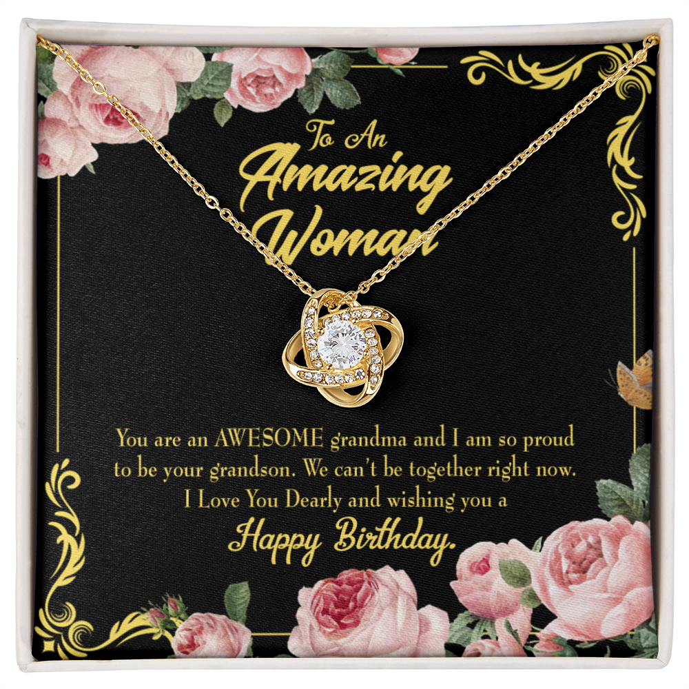 To My Mom Birthday Message Happy Birthday Mom From Daughter Infinity Knot Necklace Message Card-Express Your Love Gifts