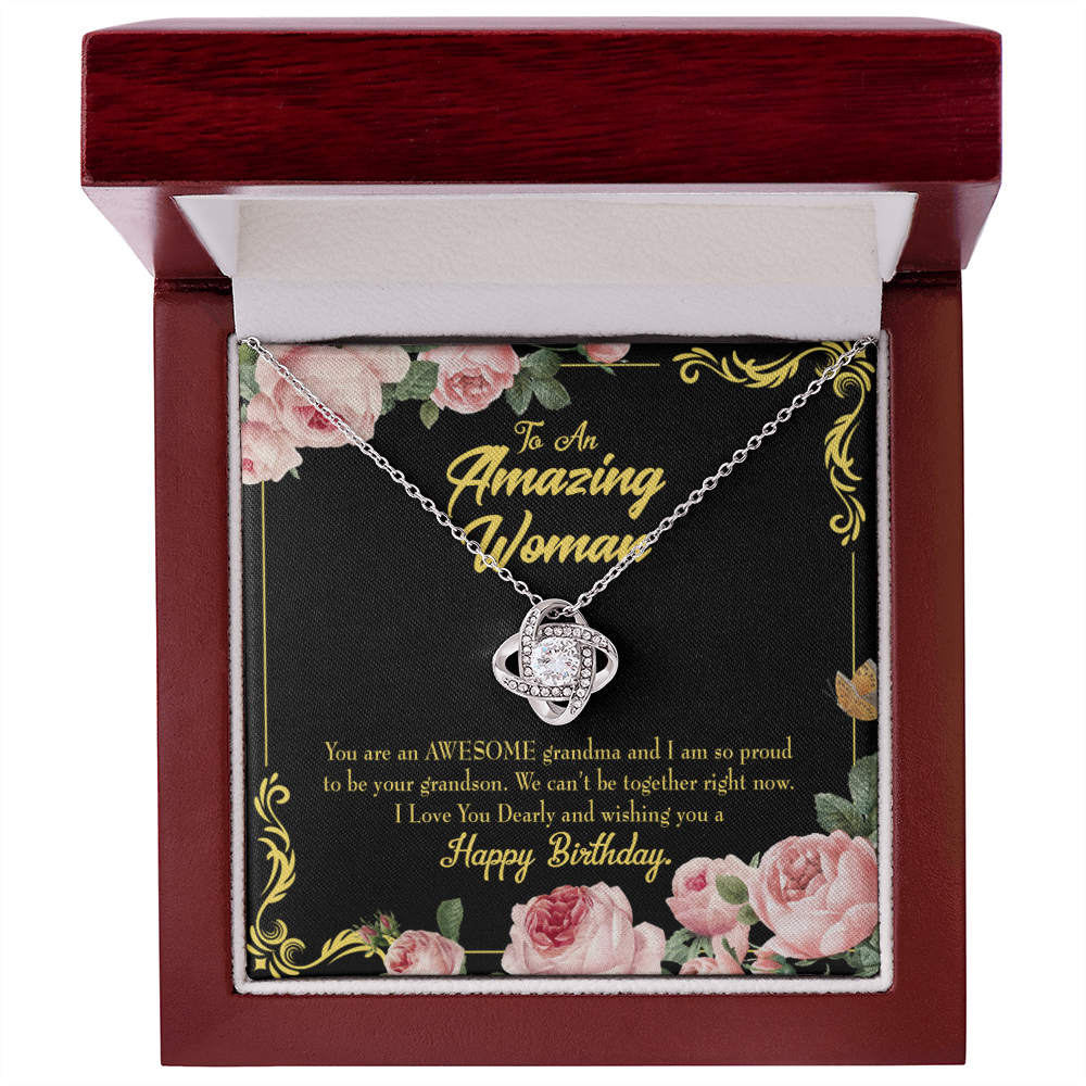 To My Mom Birthday Message Happy Birthday Mom From Daughter Infinity Knot Necklace Message Card-Express Your Love Gifts