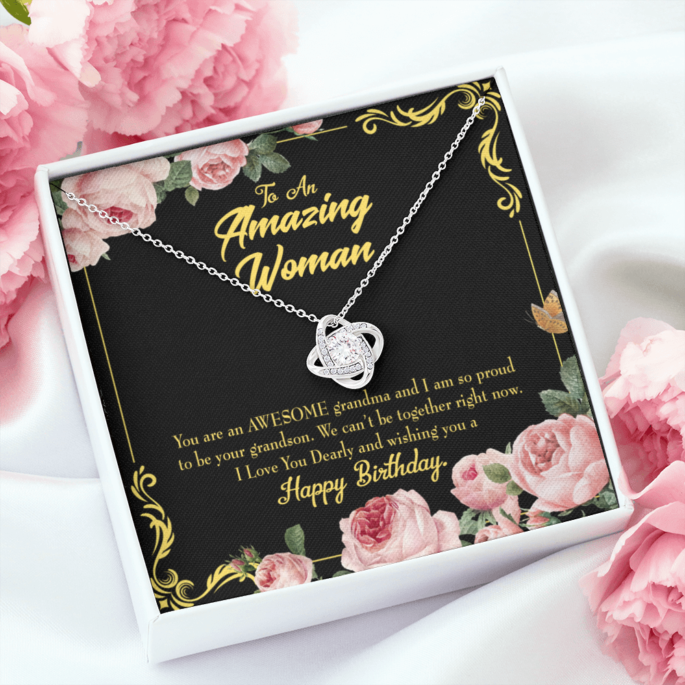 To My Mom Birthday Message Happy Birthday Mom From Daughter Infinity Knot Necklace Message Card-Express Your Love Gifts