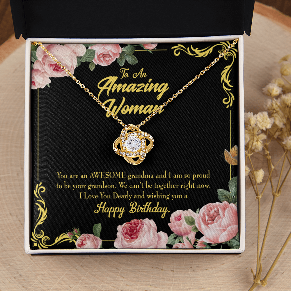 To My Mom Birthday Message Happy Birthday Mom From Daughter Infinity Knot Necklace Message Card-Express Your Love Gifts