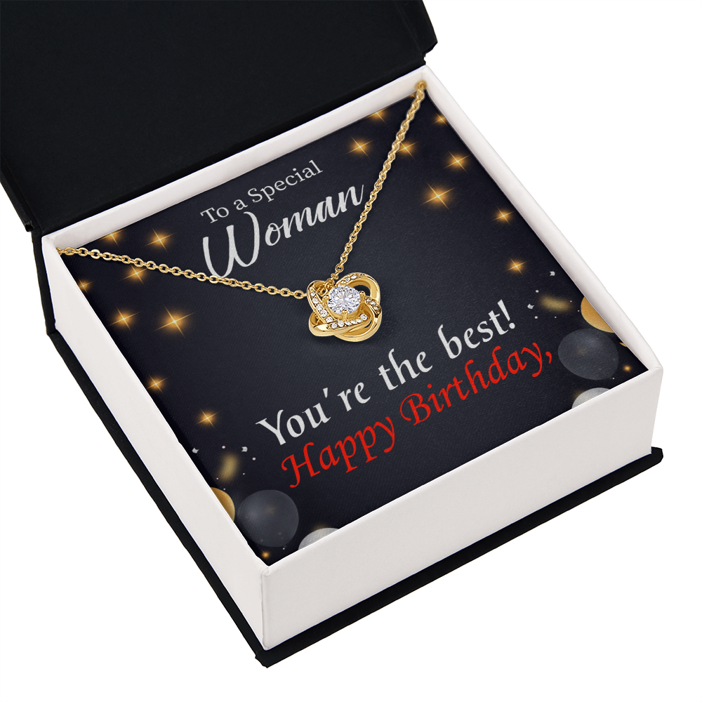 To My Mom Birthday Message The Best Mom Infinity Knot Necklace Message Card-Express Your Love Gifts