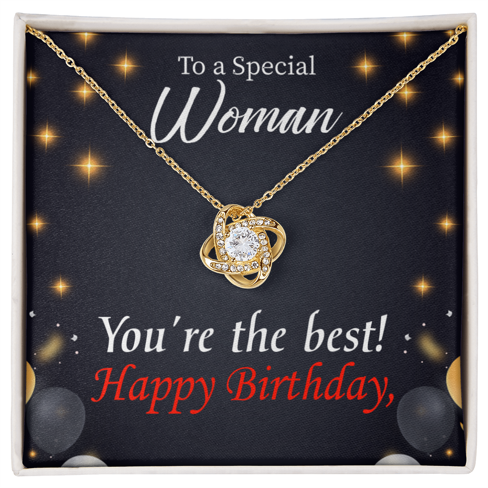 To My Mom Birthday Message The Best Mom Infinity Knot Necklace Message Card-Express Your Love Gifts