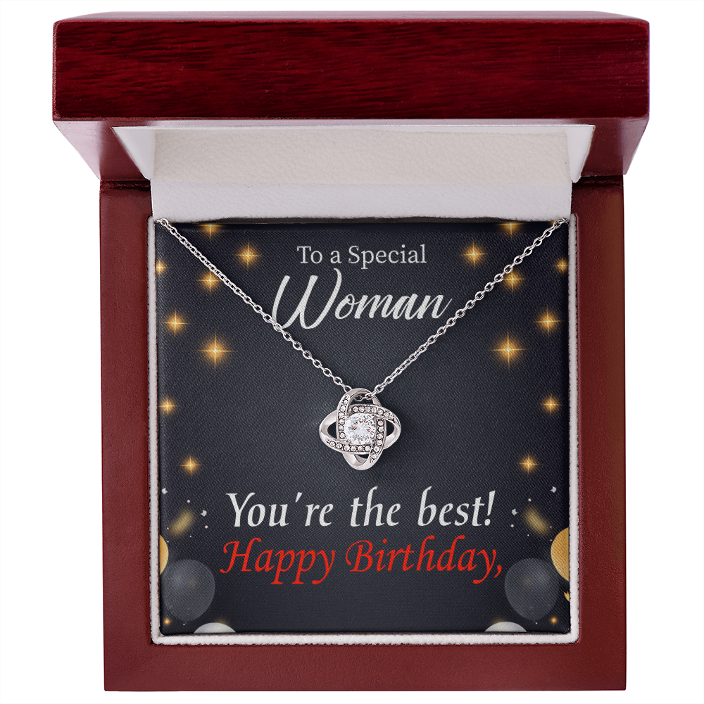 To My Mom Birthday Message The Best Mom Infinity Knot Necklace Message Card-Express Your Love Gifts