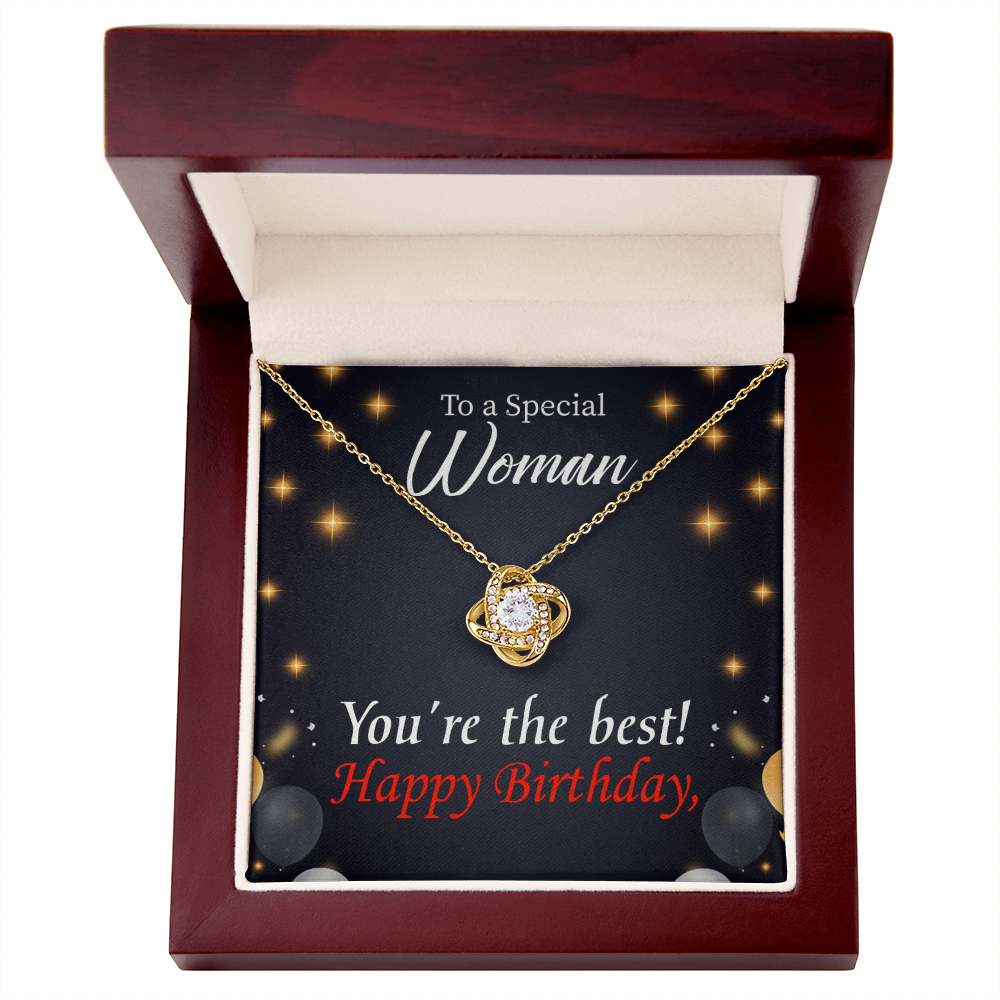 To My Mom Birthday Message The Best Mom Infinity Knot Necklace Message Card-Express Your Love Gifts