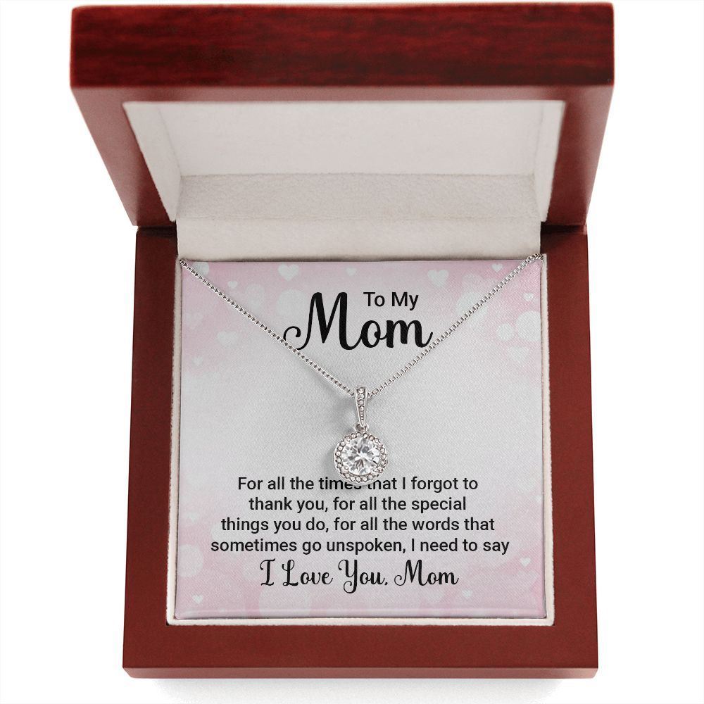 To My Mom For All The Times Eternal Hope Necklace Message Card-Express Your Love Gifts