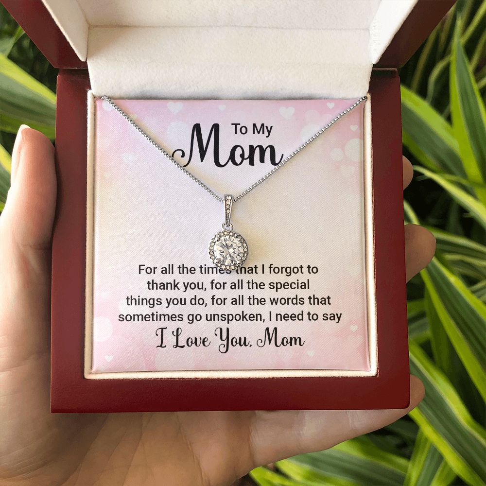 To My Mom For All The Times Eternal Hope Necklace Message Card-Express Your Love Gifts