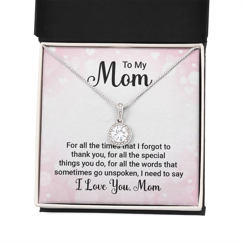 To My Mom For All The Times Eternal Hope Necklace Message Card-Express Your Love Gifts