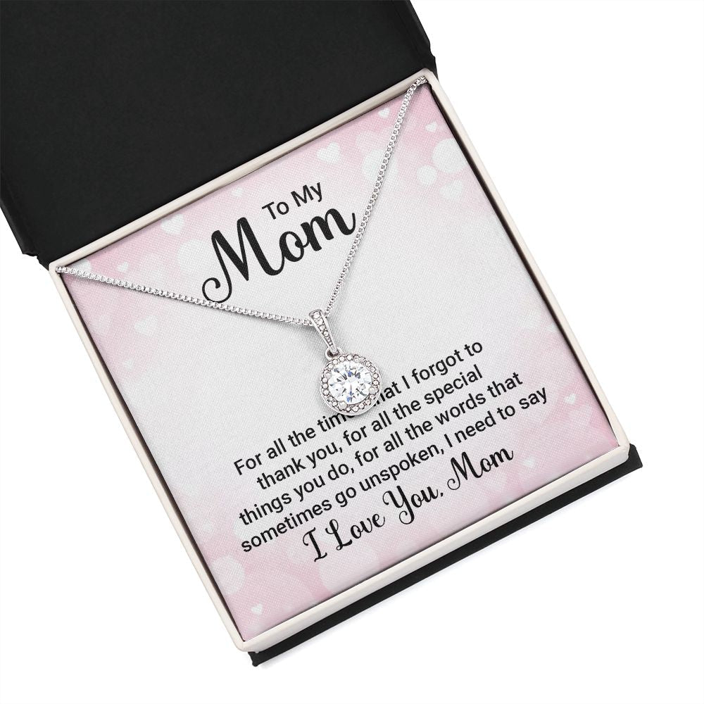 To My Mom For All The Times Eternal Hope Necklace Message Card-Express Your Love Gifts