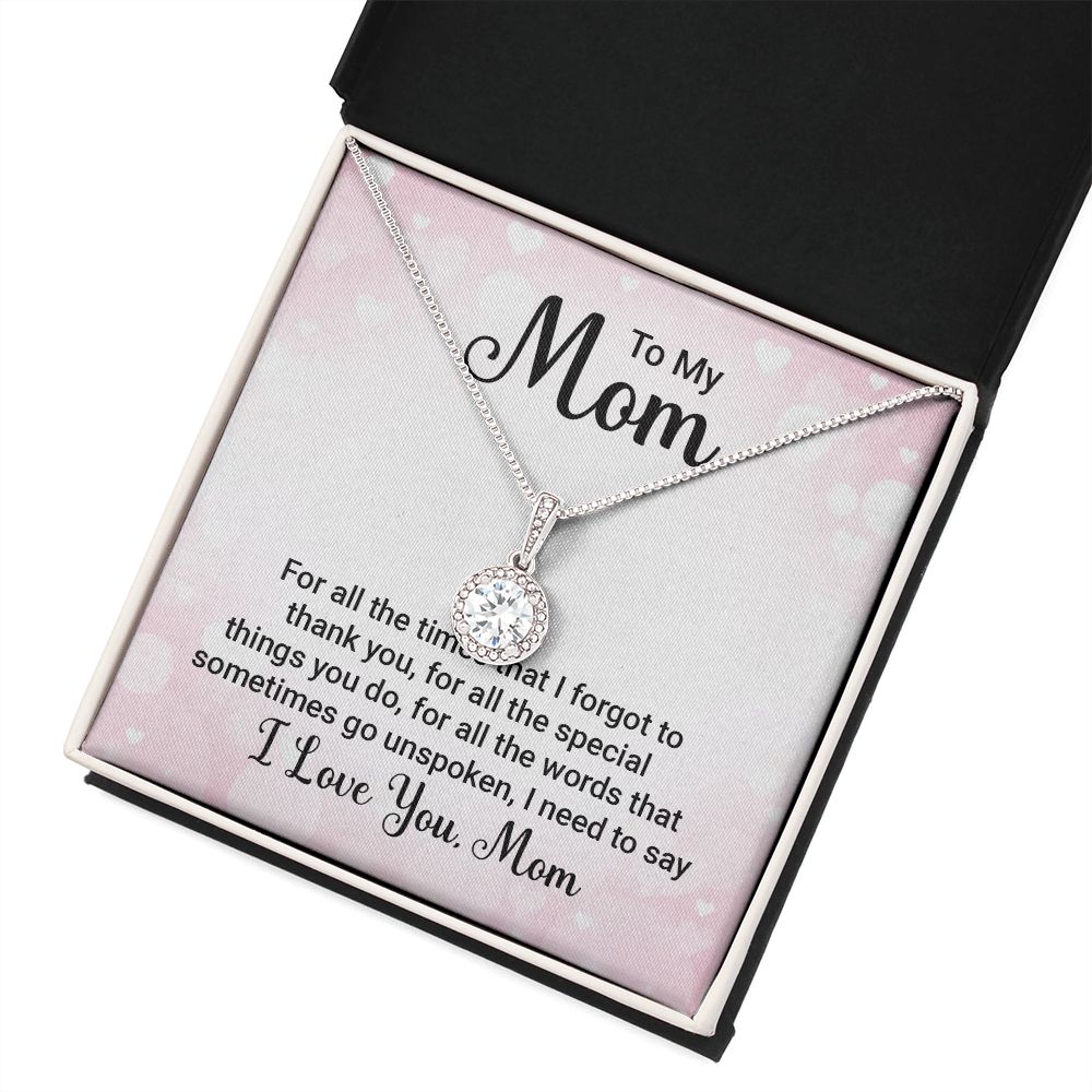 To My Mom For All The Times Eternal Hope Necklace Message Card-Express Your Love Gifts