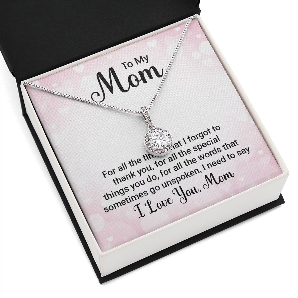 To My Mom For All The Times Eternal Hope Necklace Message Card-Express Your Love Gifts