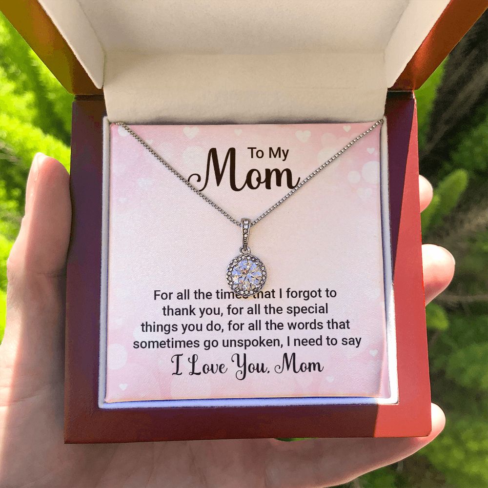 To My Mom For All The Times Eternal Hope Necklace Message Card-Express Your Love Gifts