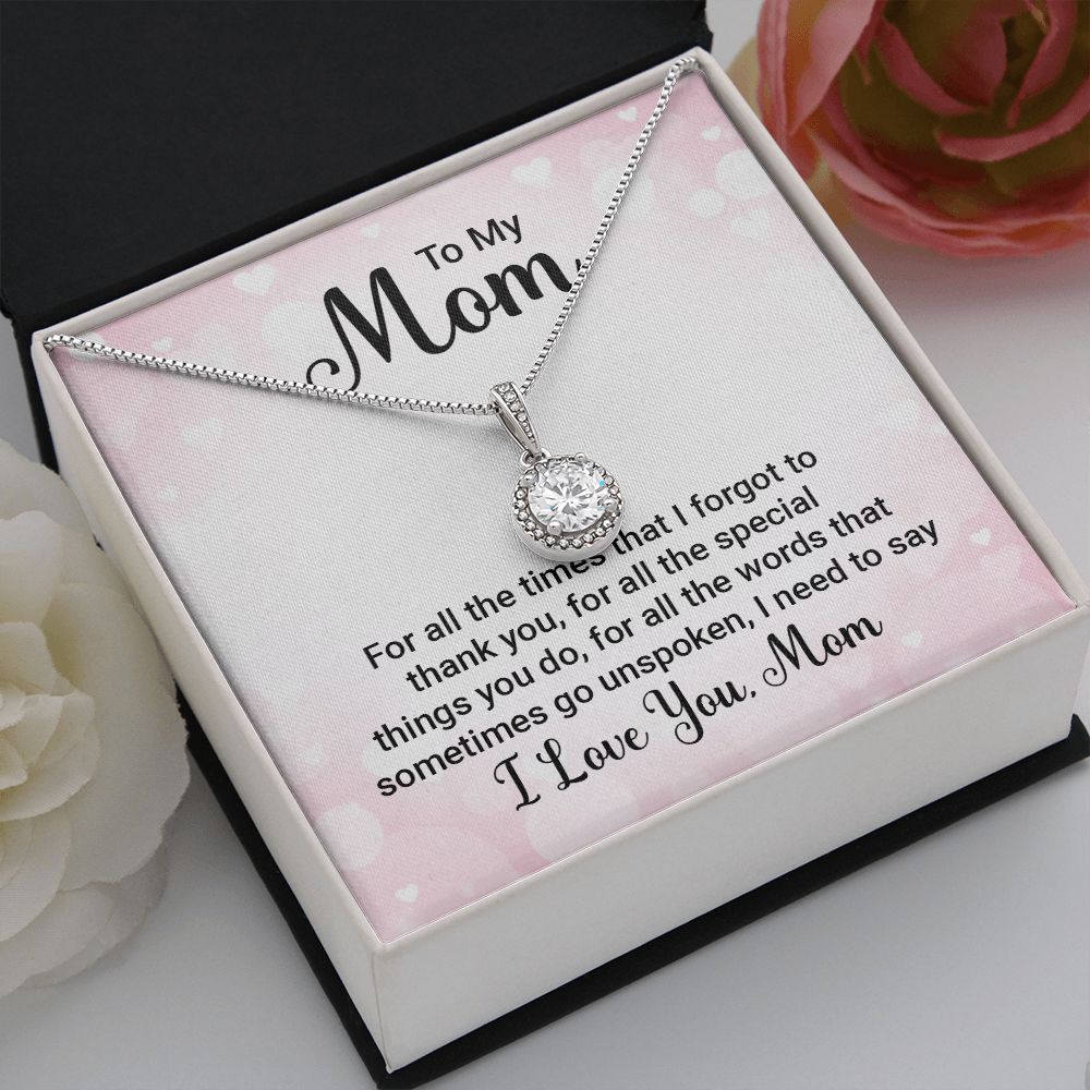 To My Mom For All The Times Eternal Hope Necklace Message Card-Express Your Love Gifts