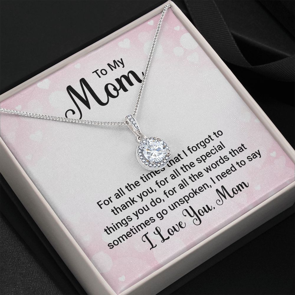 To My Mom For All The Times Eternal Hope Necklace Message Card-Express Your Love Gifts