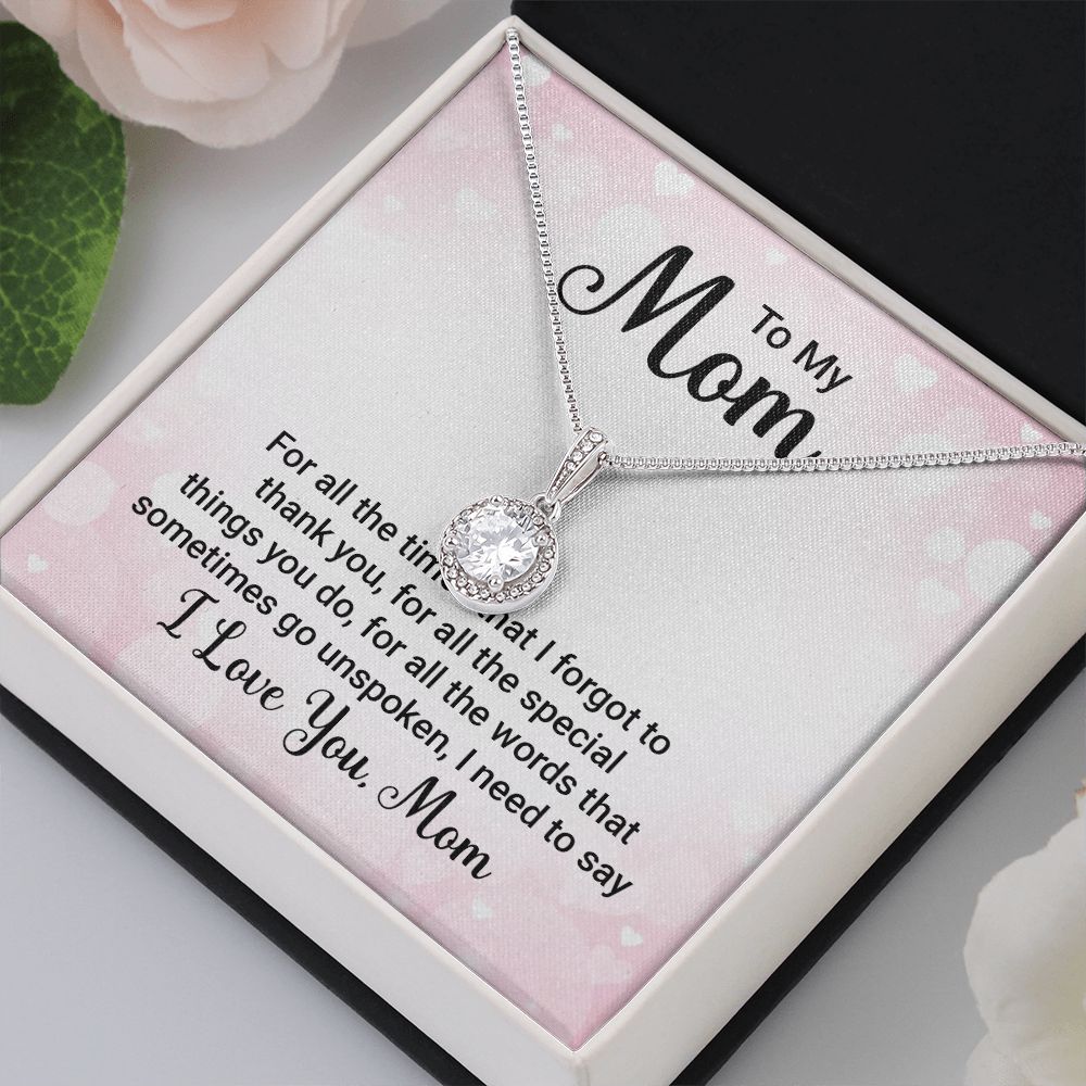 To My Mom For All The Times Eternal Hope Necklace Message Card-Express Your Love Gifts