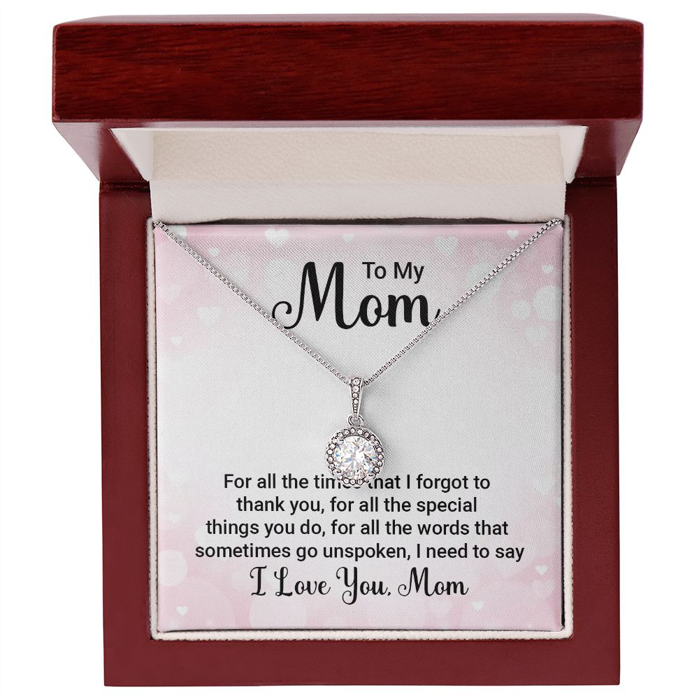 To My Mom For All The Times Eternal Hope Necklace Message Card-Express Your Love Gifts