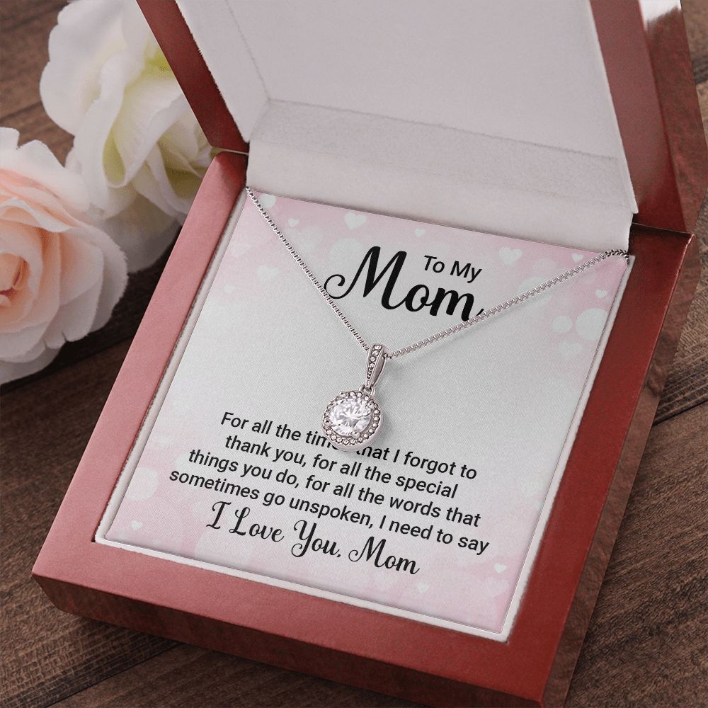 To My Mom For All The Times Eternal Hope Necklace Message Card-Express Your Love Gifts