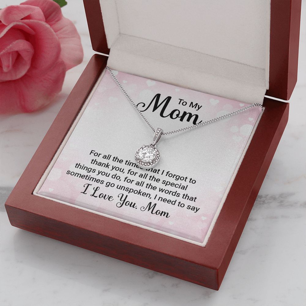 To My Mom For All The Times Eternal Hope Necklace Message Card-Express Your Love Gifts