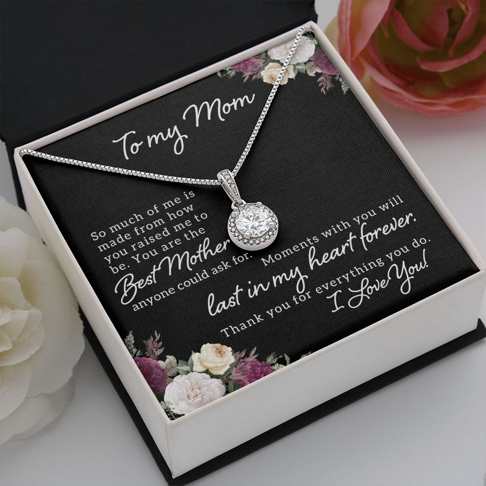 To My Mom So Much of Me Eternal Hope Necklace Message Card-Express Your Love Gifts