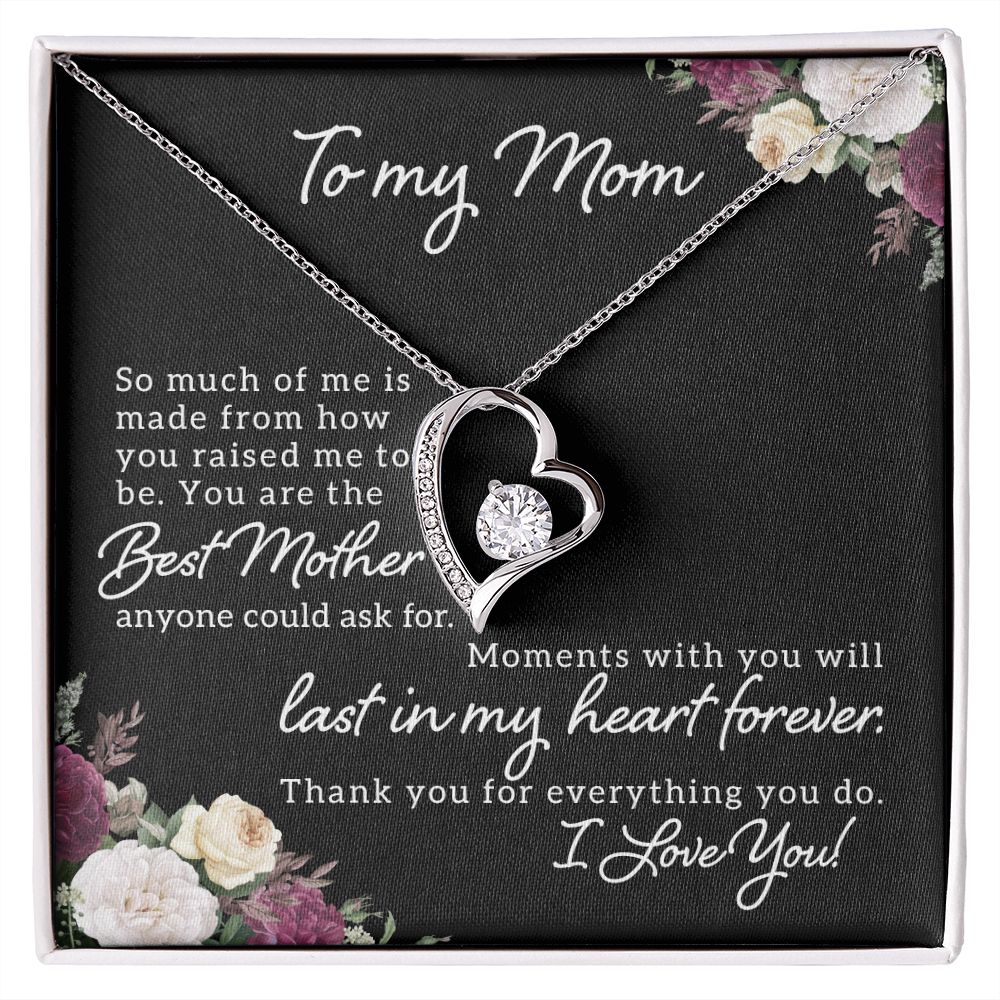 To My Mom So Much of Me Forever Necklace w Message Card-Express Your Love Gifts