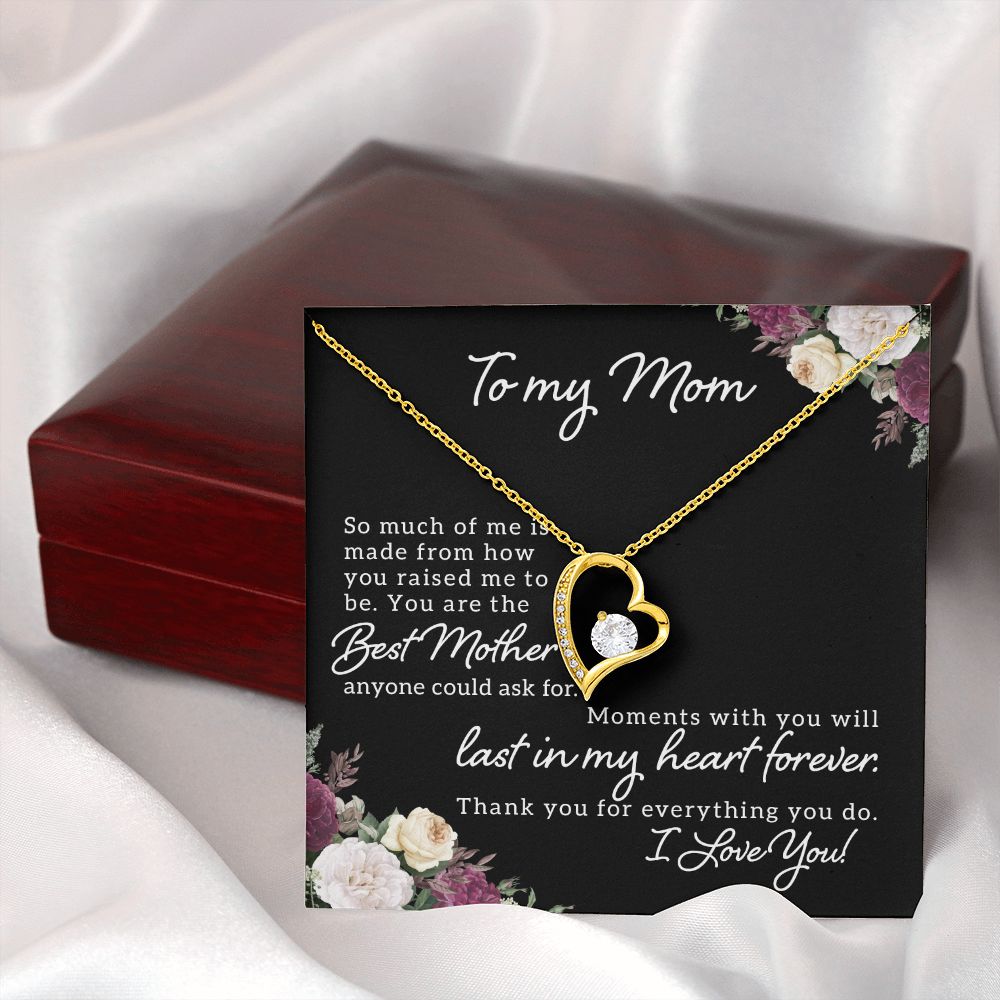 To My Mom So Much of Me Forever Necklace w Message Card-Express Your Love Gifts