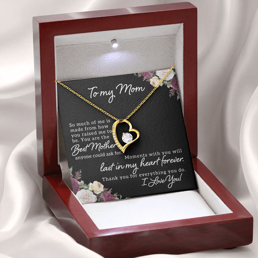 To My Mom So Much of Me Forever Necklace w Message Card-Express Your Love Gifts