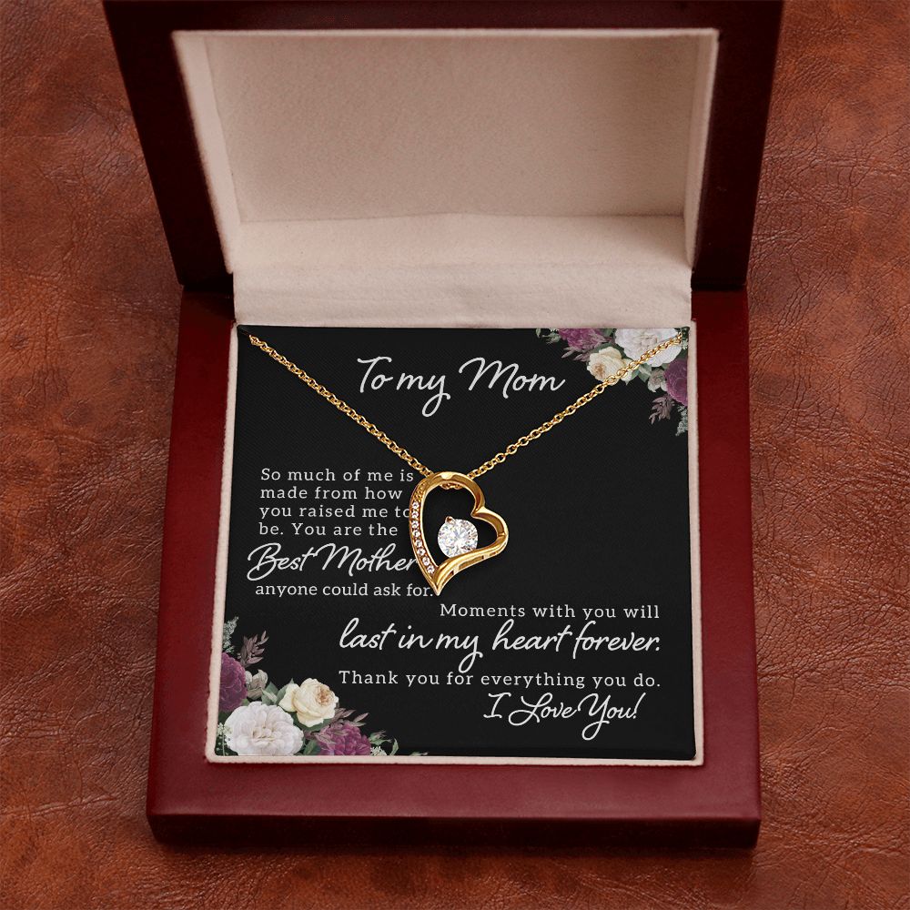 To My Mom So Much of Me Forever Necklace w Message Card-Express Your Love Gifts