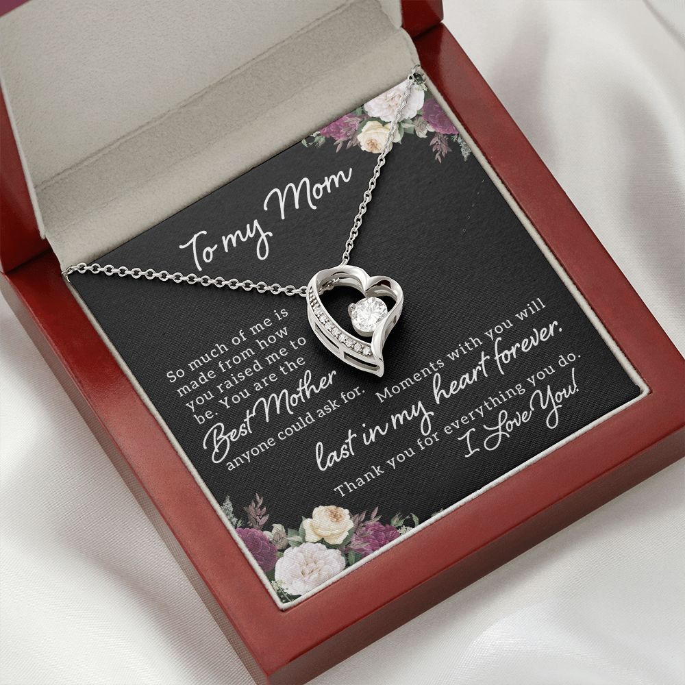 To My Mom So Much of Me Forever Necklace w Message Card-Express Your Love Gifts