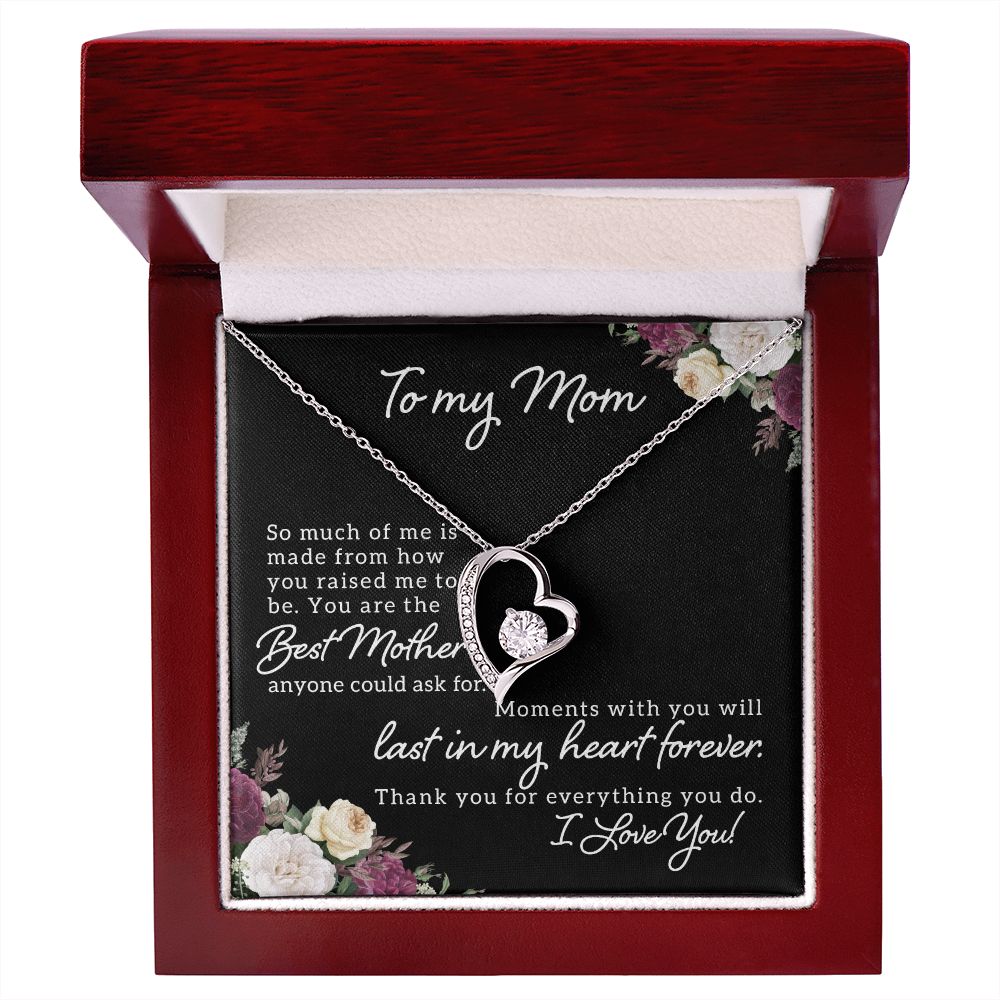 To My Mom So Much of Me Forever Necklace w Message Card-Express Your Love Gifts