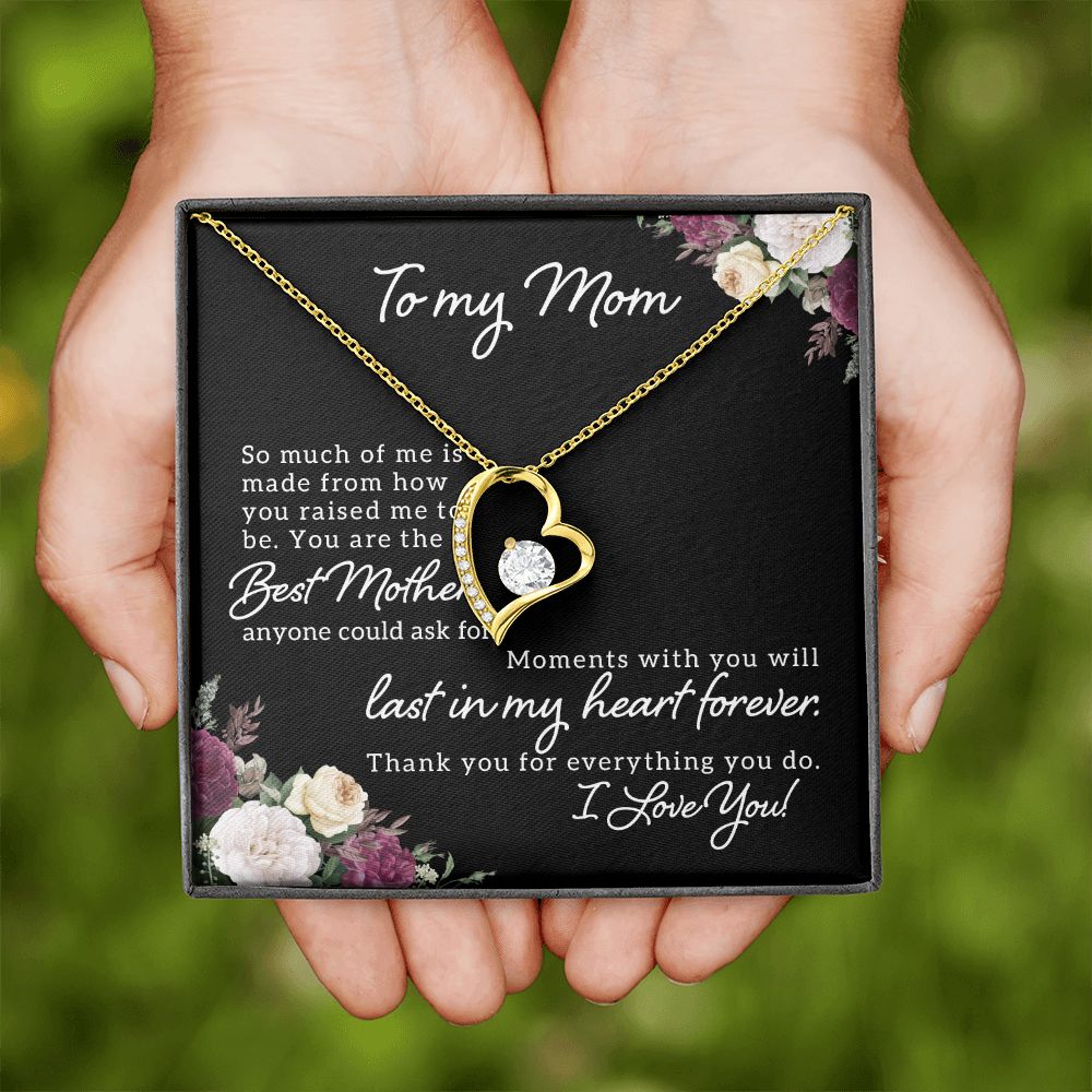 To My Mom So Much of Me Forever Necklace w Message Card-Express Your Love Gifts