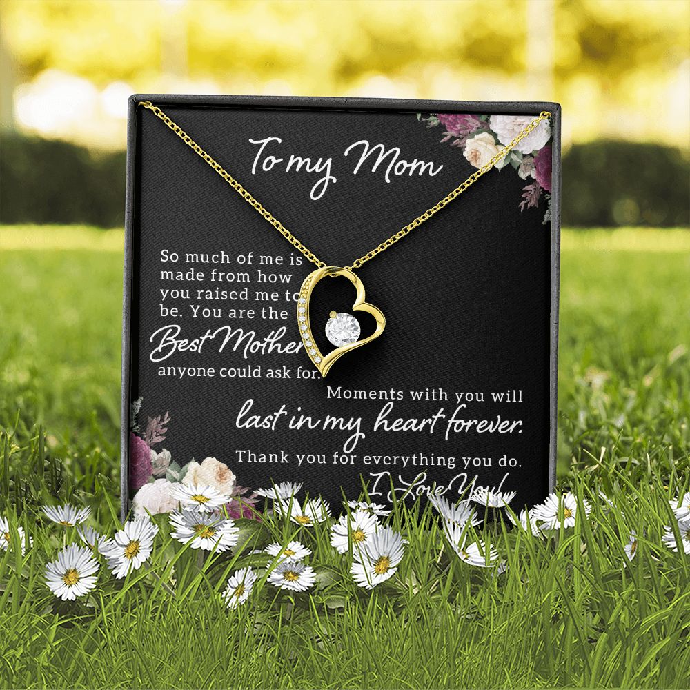 To My Mom So Much of Me Forever Necklace w Message Card-Express Your Love Gifts