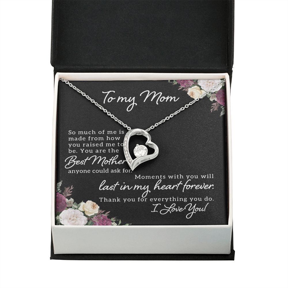 To My Mom So Much of Me Forever Necklace w Message Card-Express Your Love Gifts