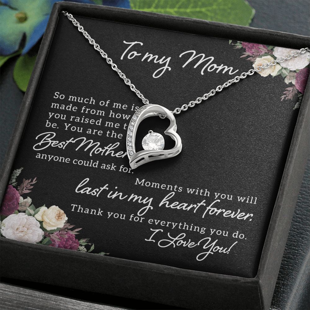 To My Mom So Much of Me Forever Necklace w Message Card-Express Your Love Gifts